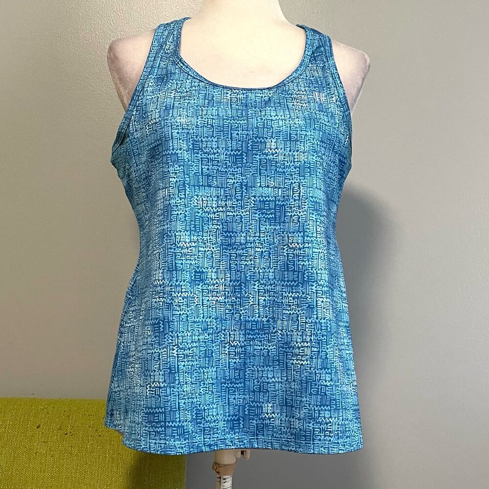 Eleven by Venus Williams Blue Racerback Athletic Tank Top